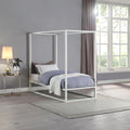 white four poster bed